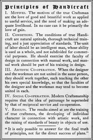 "Principles of Handicraft" from Handicraft, Volume I, 1902-1903