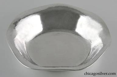 Clemens Friedell silver bowl with wavy ruffled edge