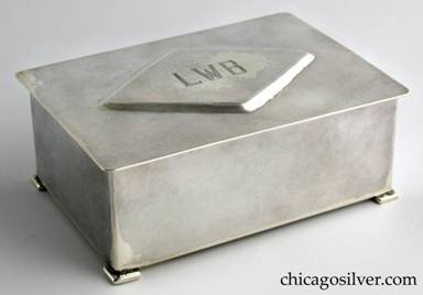 Clemens Friedell silver box with hinged top