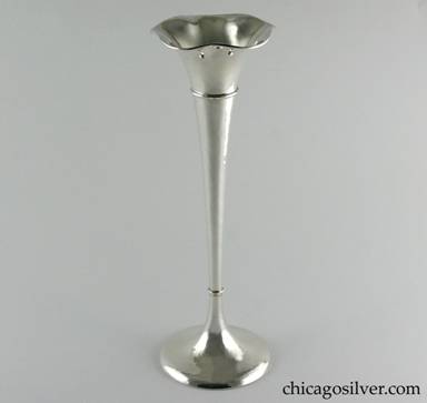 Clemens Friedell silver trumpet vase, tall