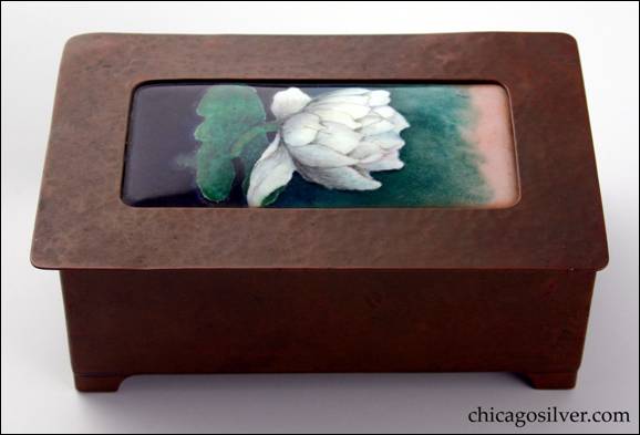 Frank Gardner Hale enameled copper box