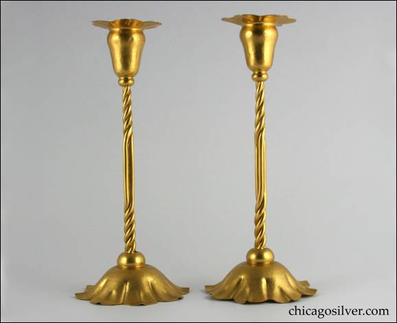 Marie Zimmermann gilded candlesticks