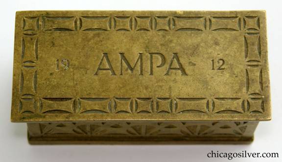 Robert R. Jarvie bronze hinged 1912 AMPA box