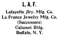 Lafayette Jewelry Mfg. Co. jewelry mark