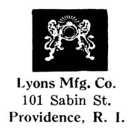 Lyons Mfg. Co. jewelry mark