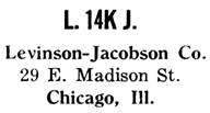 Levinson-Jacobson Co. jewelry mark