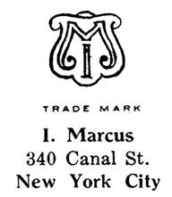 I. Marcus jewelry mark
