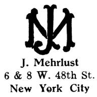 J. Mehrlust jewelry mark