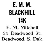 E. M. Mitchell jewelry mark
