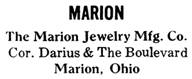 Marion Jewelry Mfg. Co. jewelry mark