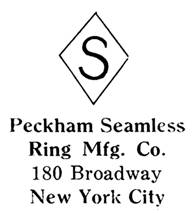 Peckham Seamless Ring Mfg. Co. jewelry mark
