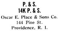Oscar E. Place & Sons Co. jewelry mark