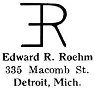 Edward R. Roehm jewelry mark