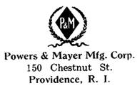 Powers & Mayer Mfg. jewelry mark
