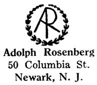 Adolph Rosenberg jewelry mark