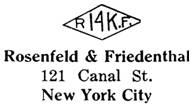 Rosenfeld & Friedenthal jewelry mark