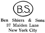 Ben Shiers & Sons jewelry mark