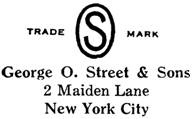 George O. Street & Sons jewelry mark