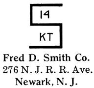 Fred D. Smith Co. jewelry mark