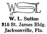 W. L. Sutton jewelry mark