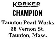 Taunton Pearl Works jewelry mark