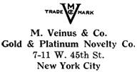 M. Veinus & Co. jewelry mark
