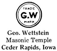 George Wettstein jewelry mark