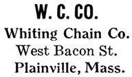 Whiting Chain Co. jewelry mark