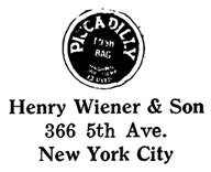 Henry Wiener & Son jewelry mark