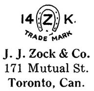 J. J. Zock & Co. jewelry mark