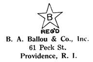 B. A. Ballou & Co. jewelry mark