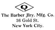 Barber Jewelry Mfg. Co. jewelry mark