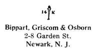 Bippart, Griscom & Osborn jewelry mark