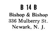 Bishop & Bishop jewelry mark