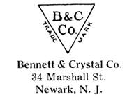 Bennett & Crystal Co. jewelry mark