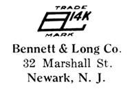 Bennett & Long Co. jewelry mark