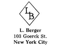 L. Berger jewelry mark