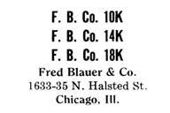 Fred Blauer & Co. jewelry mark