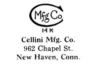 Cellini Mfg. Co. jewelry mark