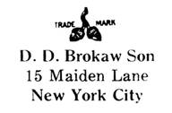 D. D.Brokaw Son jewelry mark