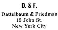 Dattelbaum & Friedman jewelry mark