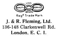 J. & R. Fleming jewelry mark