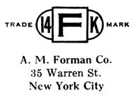 A. M. Forman Co. jewelry mark