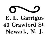 E. L. Garrigus jewelry mark