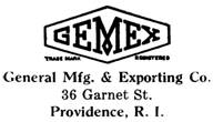 General Mfg. & Exporting Co. jewelry mark