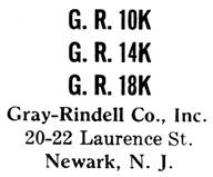 Gray-Rindell Co. jewelry mark