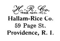 Hallam-Rice Co. jewelry mark