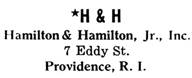 Hamilton & Hamilton Jr. jewelry mark