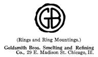 Goldsmith Bros. Smelting and Refining jewelry mark