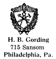 H. B. Gording jewelry mark